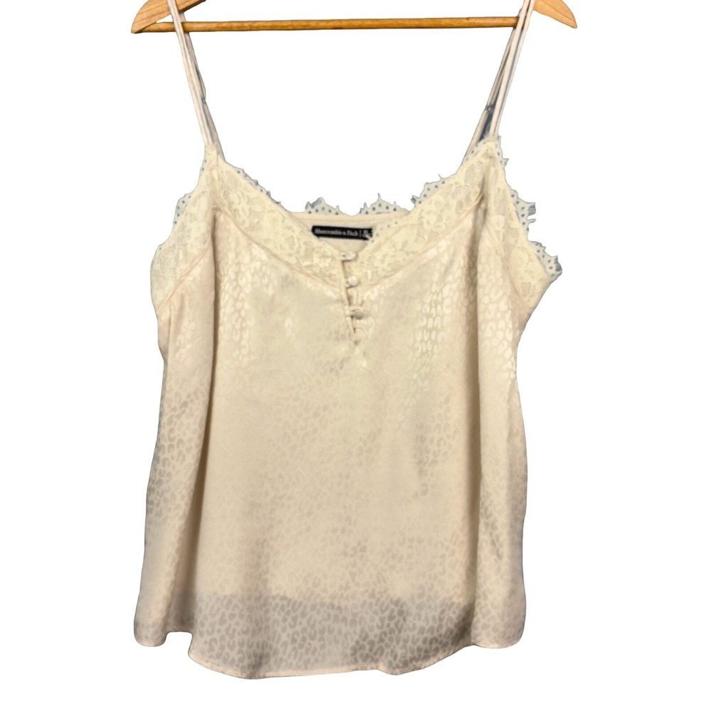 VTG Abercrombie Fitch Womens Lacey Y2K Cami Tank Top XL Romantic  CoquetteFairy